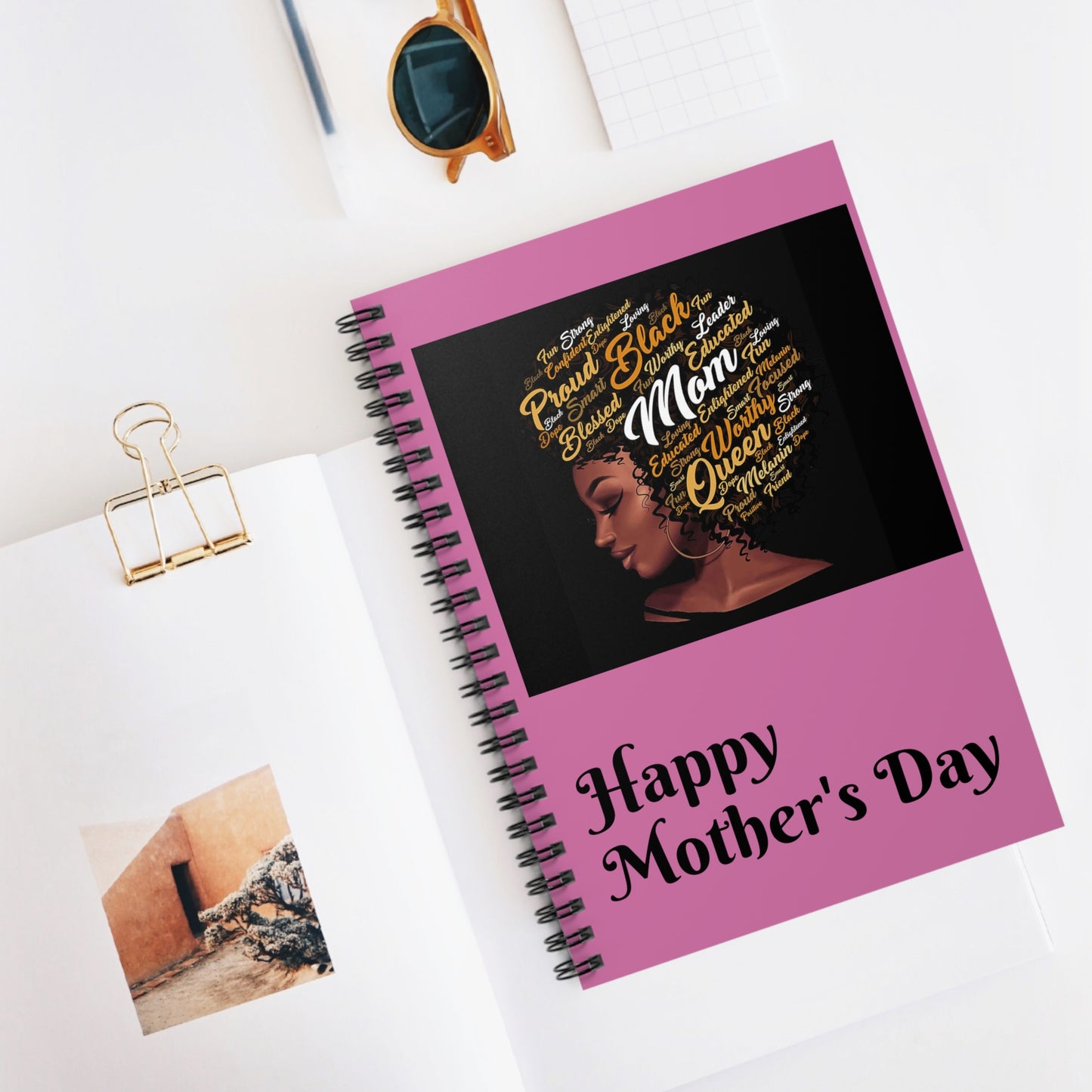Proud Black Mom Spiral Notebook - Happy Mother's Day Gift