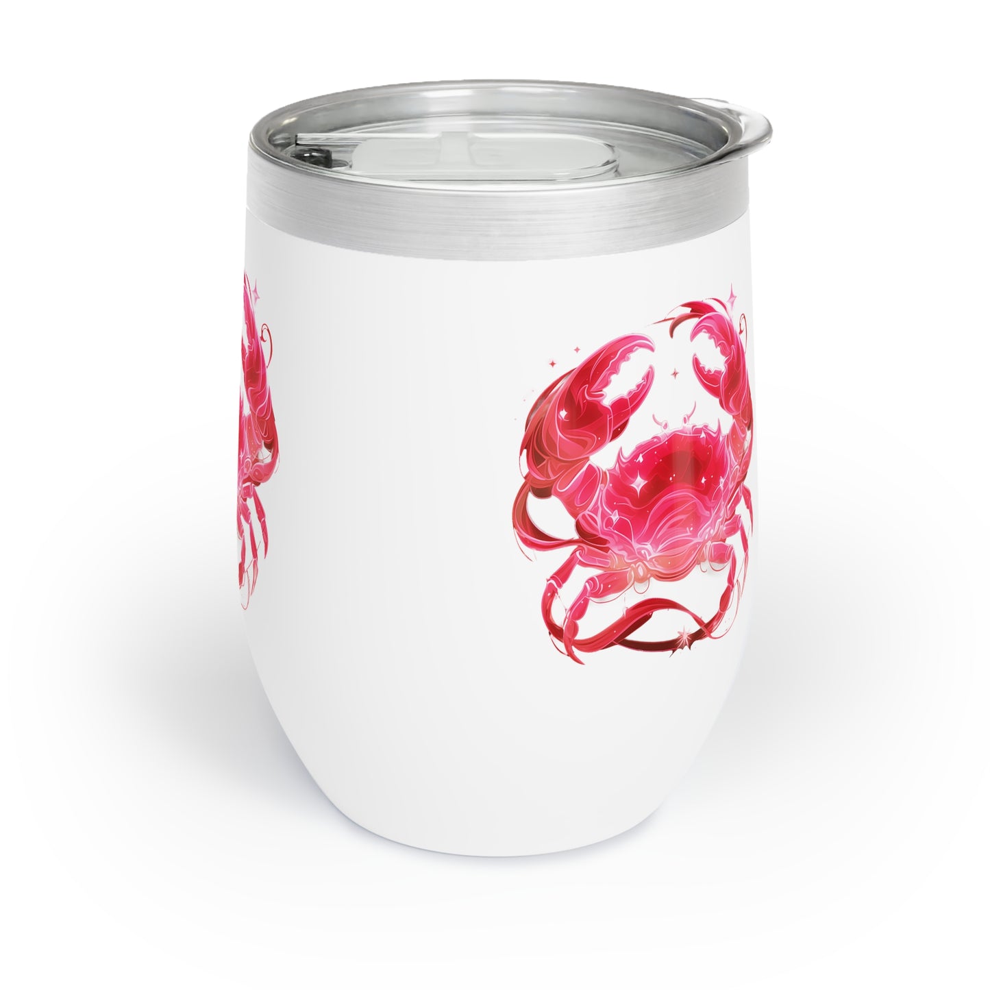 Custom Chill Crab Wine Tumbler | Fun Gift for Wine Lovers, Personalized Drinkware for Parties, Summer BBQ, Beach Days, Unique Home Bar Decor
