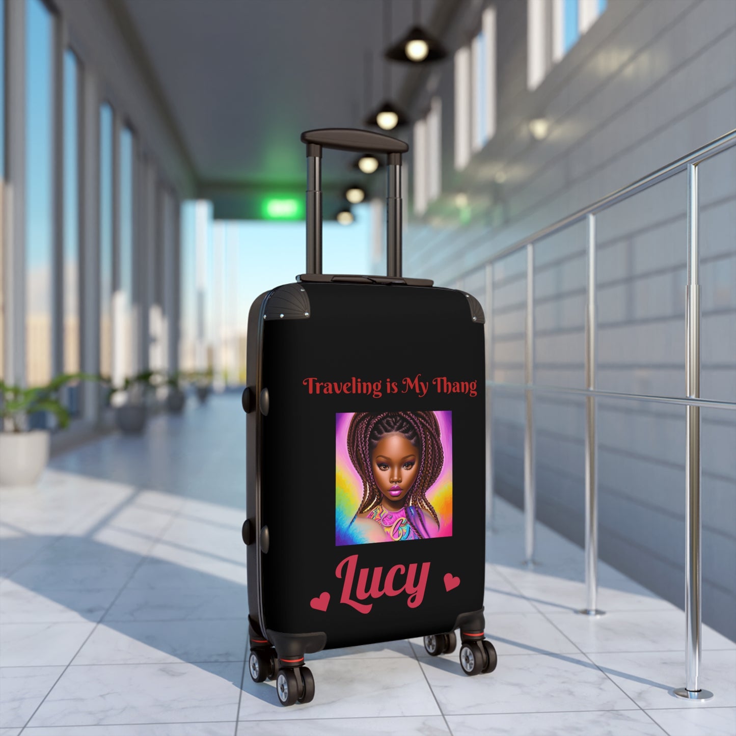 Travel Suitcase - "Traveling is My Thang" Design for Bold Adventurers