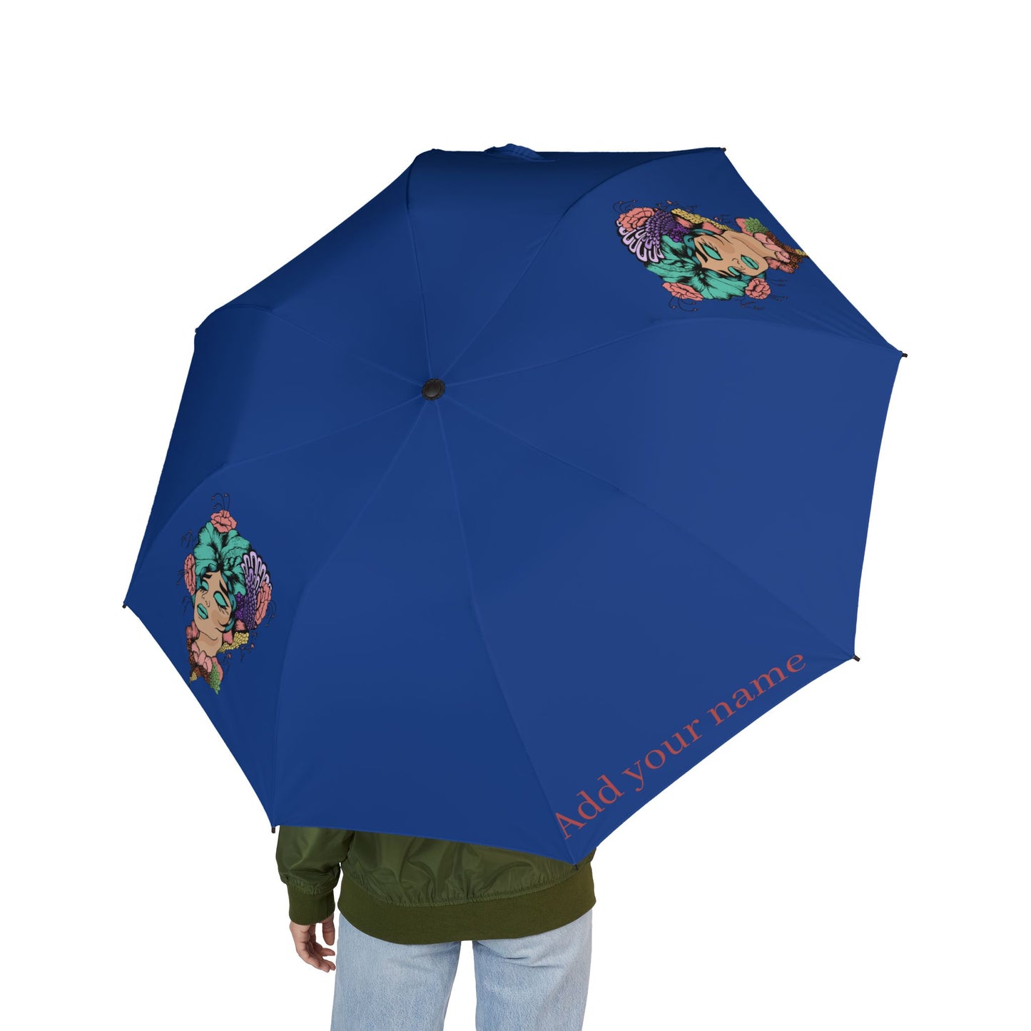 Artistic Foldable Umbrella with Custom Name Option