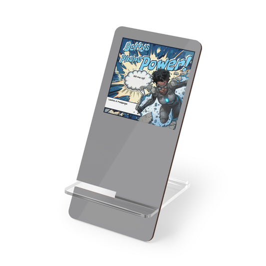 Smartphone Display Stand, Comic Book Style Phone Holder, Desk Organizer, Great for Gifts, Home Office Decor, Personalized Phone Stand