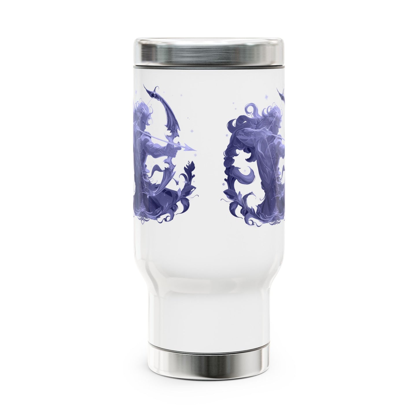 Custom Artistic Stainless Steel Travel Mug, 14oz - Ideal for Coffee Lovers, Unique Gift for Holidays, Outdoor Adventures, and Daily Use