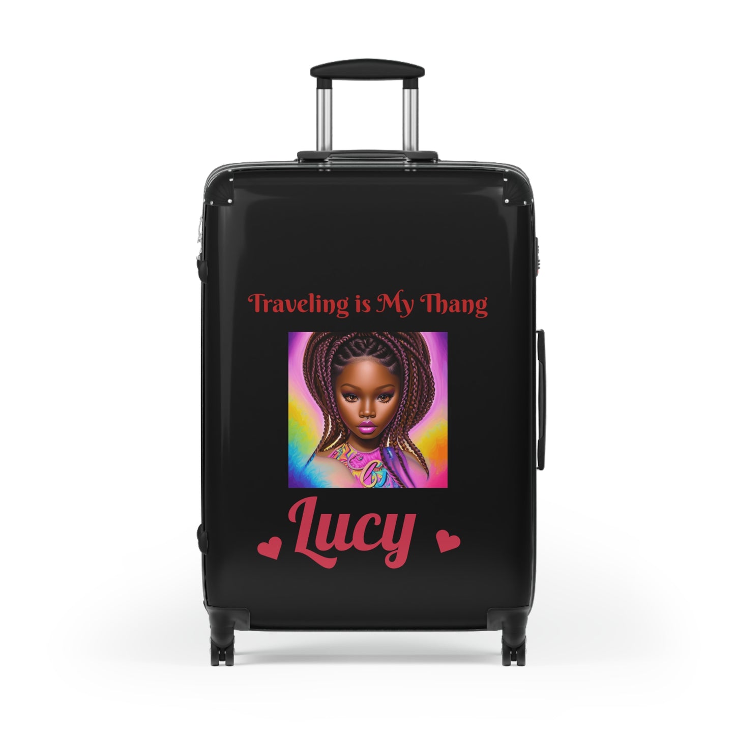 Travel Suitcase - "Traveling is My Thang" Design for Bold Adventurers