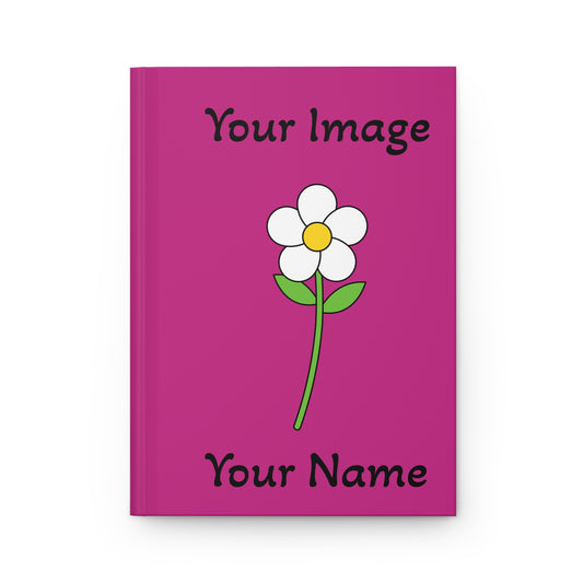 Personalized Floral Hardcover Journal - Custom Name & Image