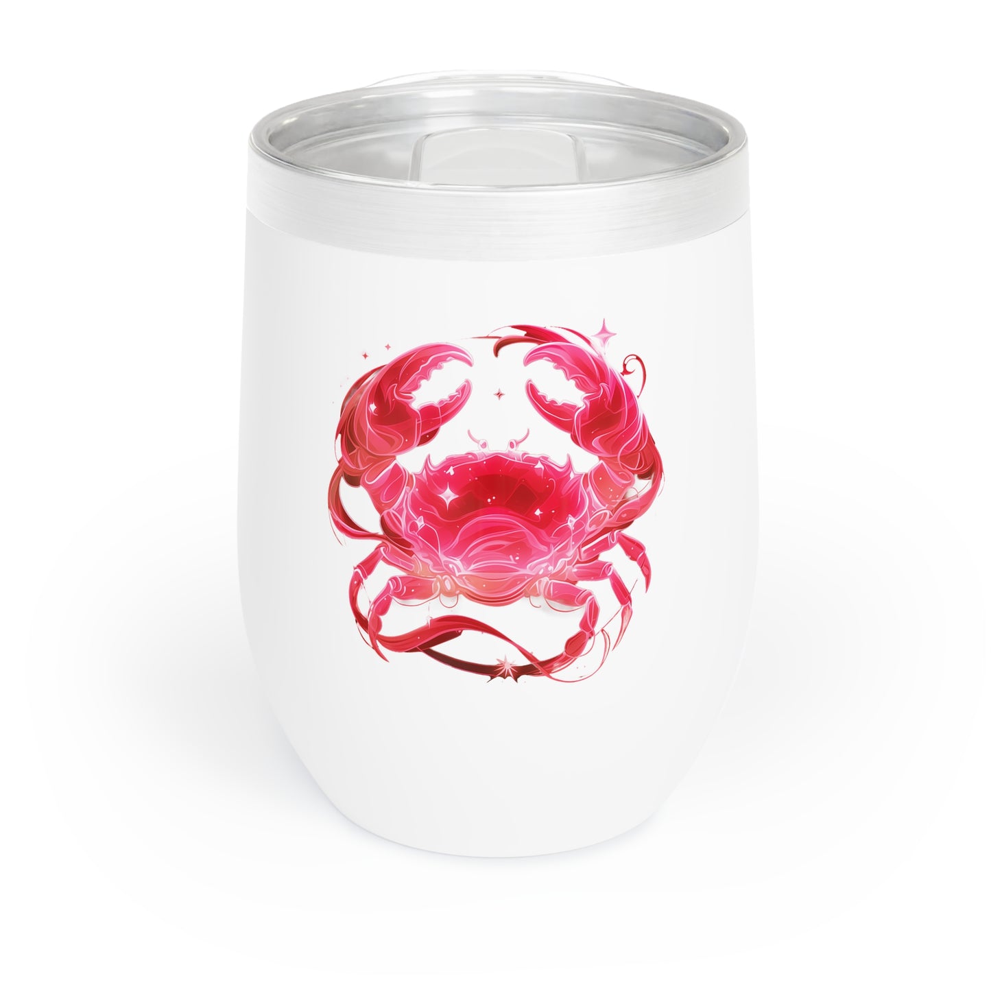 Custom Chill Crab Wine Tumbler | Fun Gift for Wine Lovers, Personalized Drinkware for Parties, Summer BBQ, Beach Days, Unique Home Bar Decor