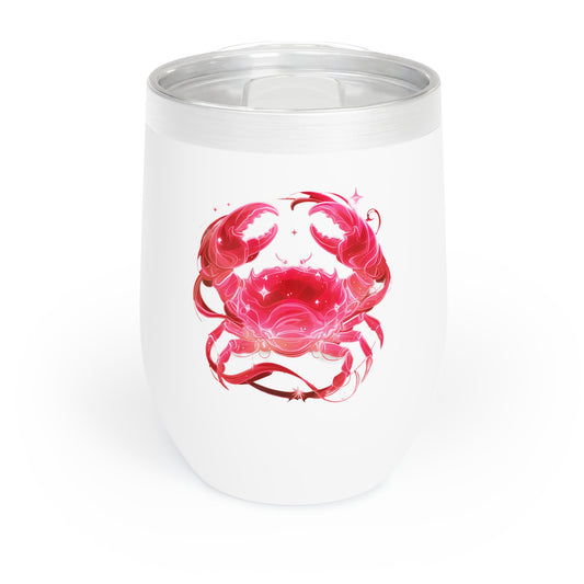 Custom Chill Crab Wine Tumbler | Fun Gift for Wine Lovers, Personalized Drinkware for Parties, Summer BBQ, Beach Days, Unique Home Bar Decor
