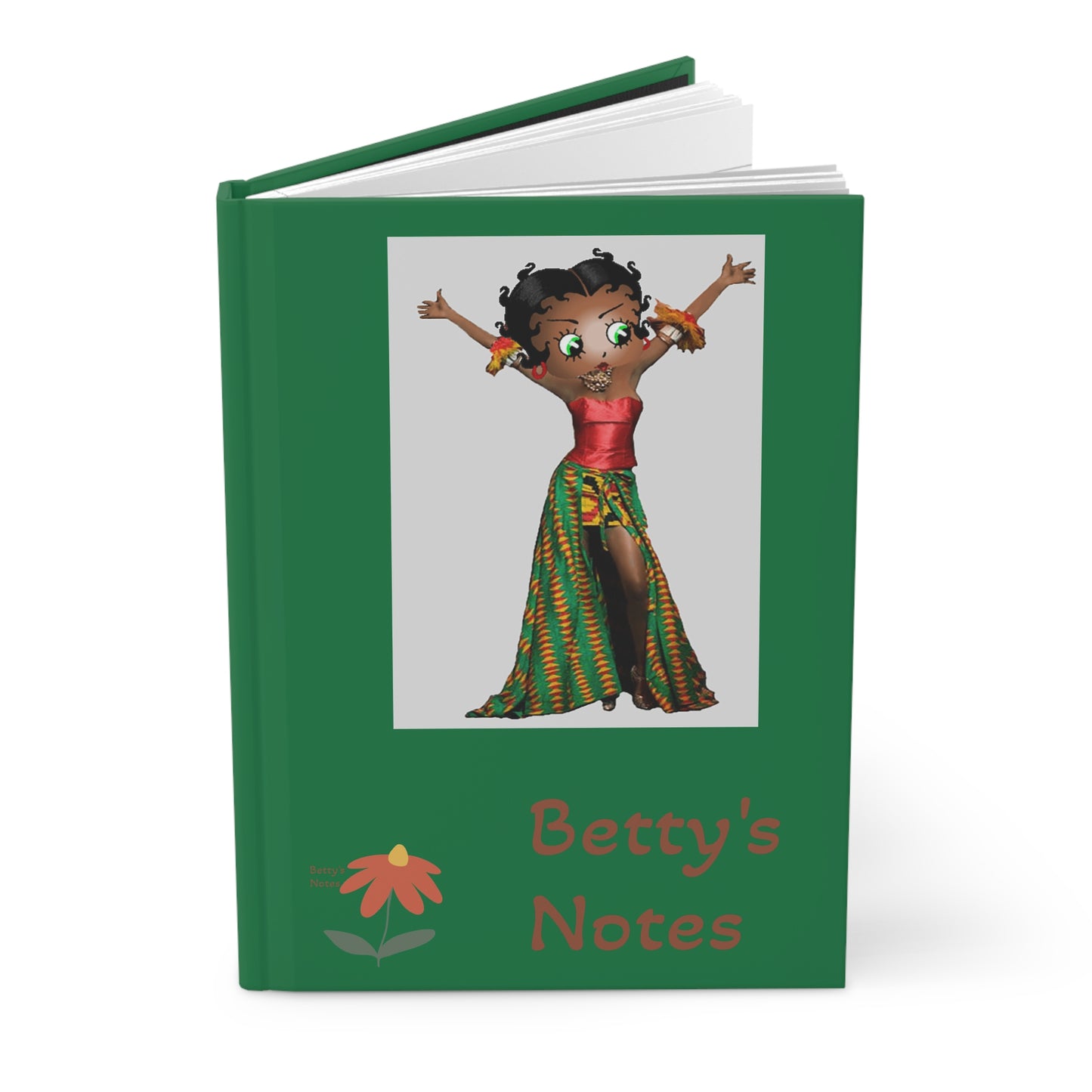 Personalized Hardcover Journal: Betty's Notes with Vibrant Character Design