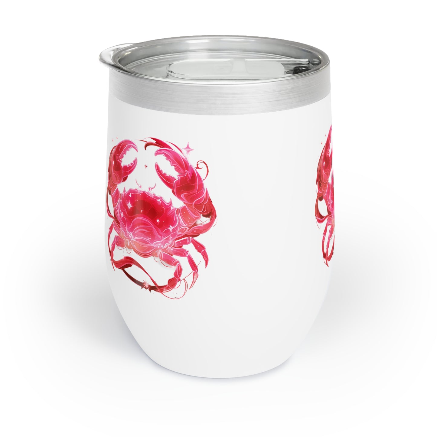 Custom Chill Crab Wine Tumbler | Fun Gift for Wine Lovers, Personalized Drinkware for Parties, Summer BBQ, Beach Days, Unique Home Bar Decor