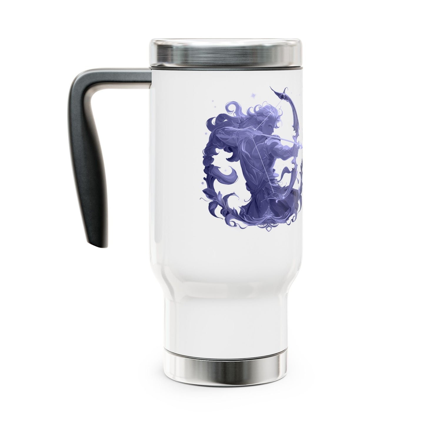 Custom Artistic Stainless Steel Travel Mug, 14oz - Ideal for Coffee Lovers, Unique Gift for Holidays, Outdoor Adventures, and Daily Use
