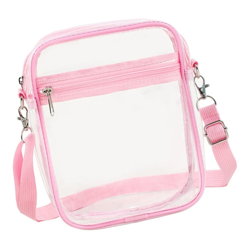 Women Bag Clear Shoulder Bag PVC Crossbody Bag Festival Bag Fashion Bag Stadium Approve Storage Bag