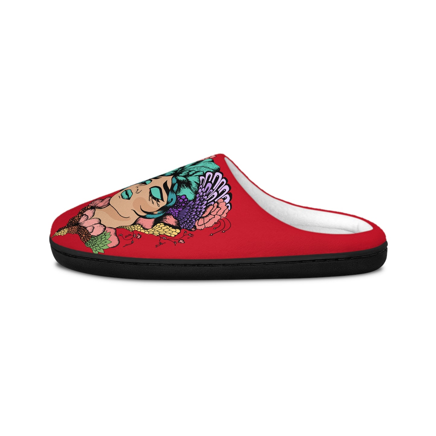Artistic Women's Indoor Slippers with Floral Design