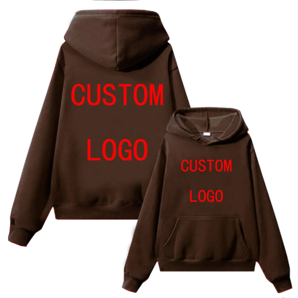 Men Women Hoodie Custom Logo Hoodie Sweatshirt Pullover Tops Streetwear