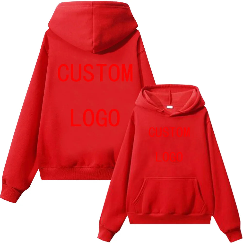 Men Women Hoodie Custom Logo Hoodie Sweatshirt Pullover Tops Streetwear