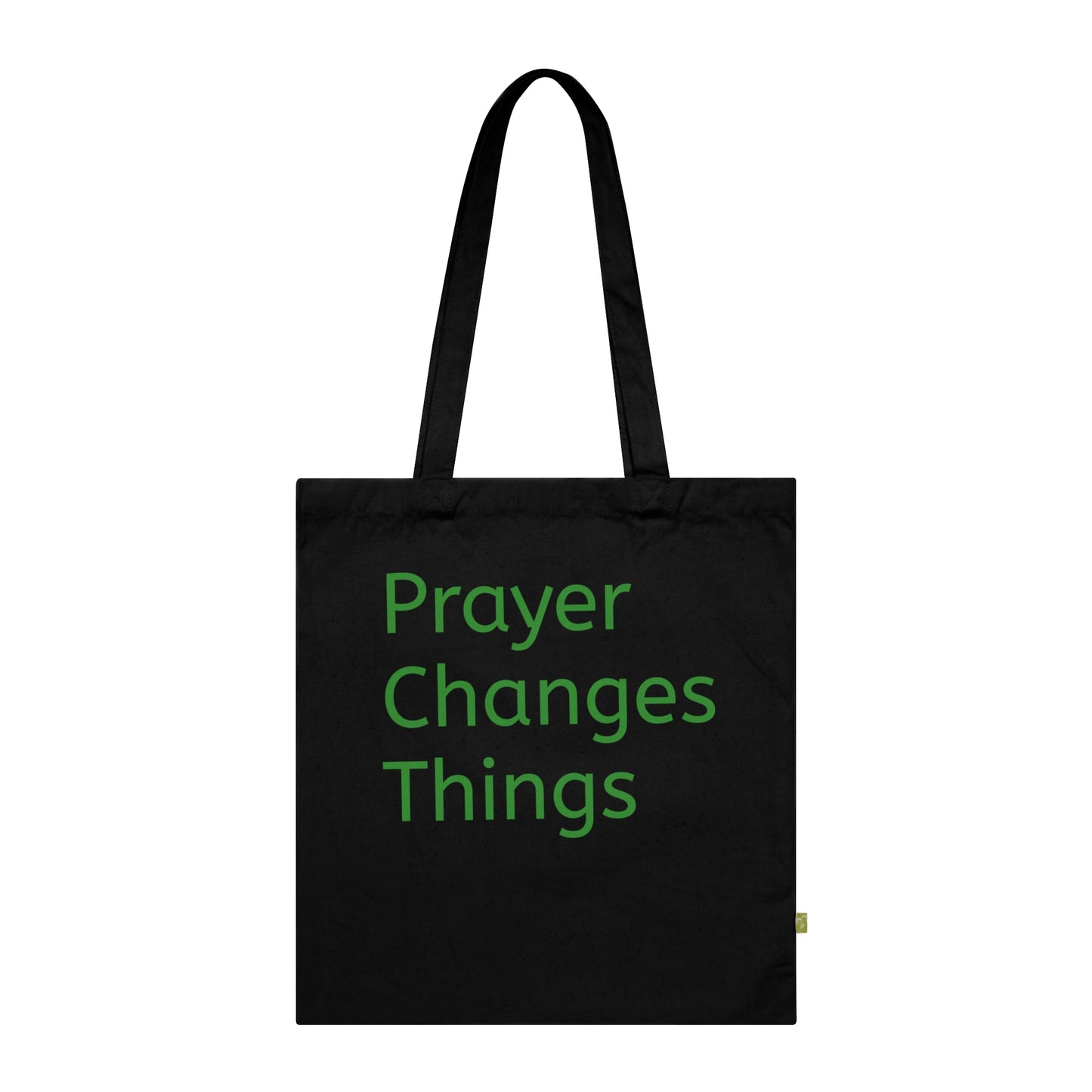 Empowering Organic Cotton Tote Bag - "Prayer Changes Things" & Vibrant Artwork