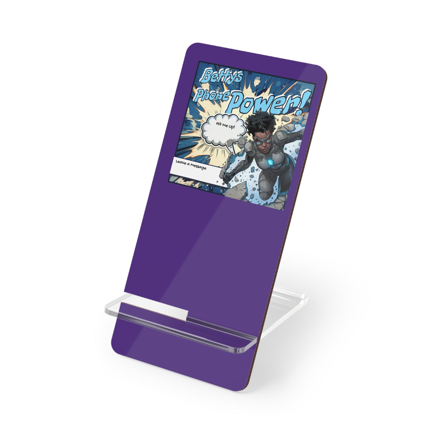 Smartphone Display Stand, Comic Book Style Phone Holder, Desk Organizer, Great for Gifts, Home Office Decor, Personalized Phone Stand