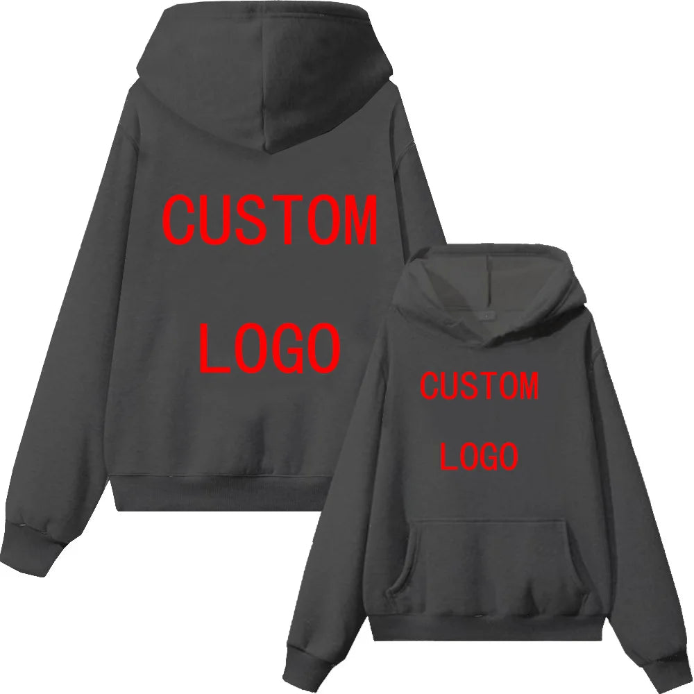 Men Women Hoodie Custom Logo Hoodie Sweatshirt Pullover Tops Streetwear