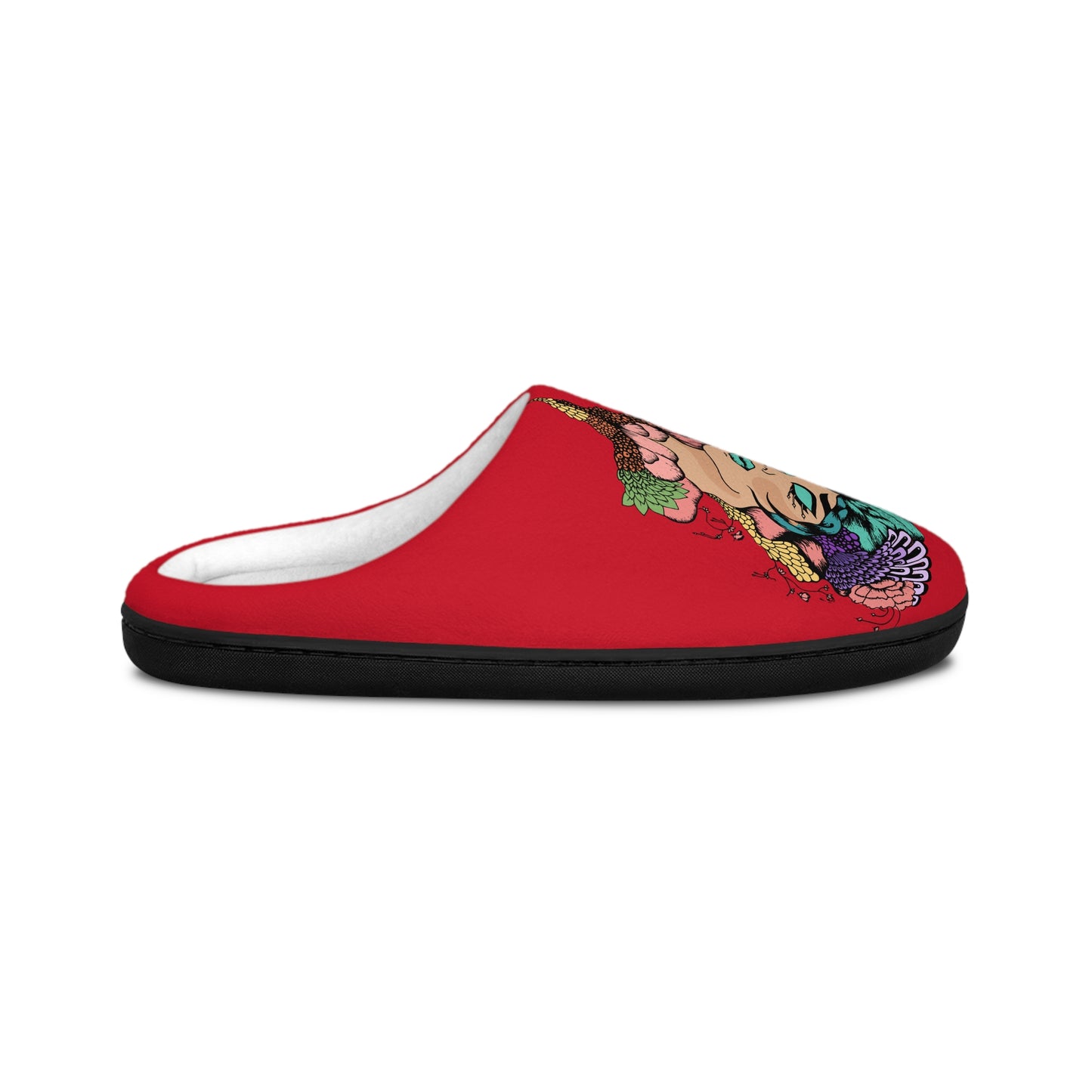 Artistic Women's Indoor Slippers with Floral Design