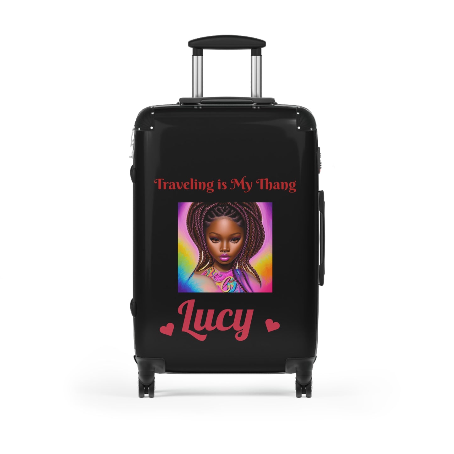 Travel Suitcase - "Traveling is My Thang" Design for Bold Adventurers