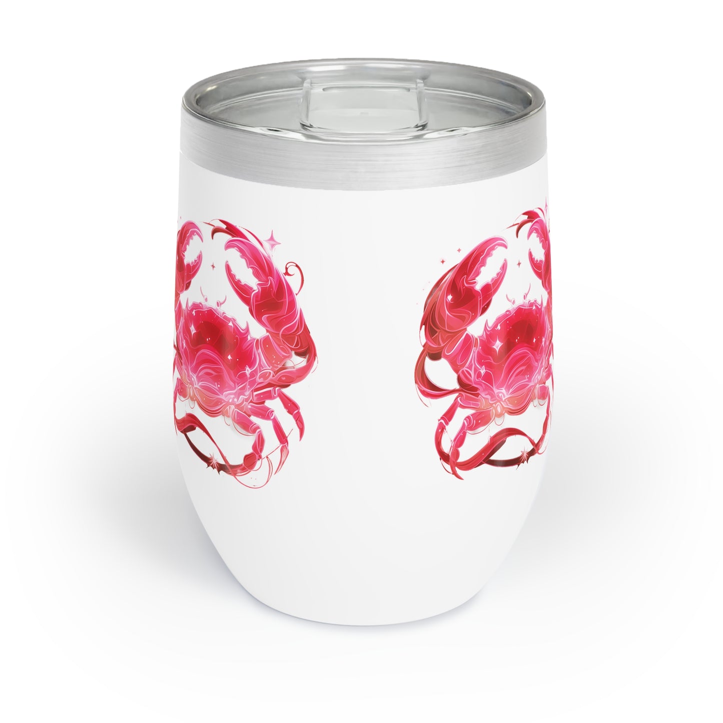 Custom Chill Crab Wine Tumbler | Fun Gift for Wine Lovers, Personalized Drinkware for Parties, Summer BBQ, Beach Days, Unique Home Bar Decor
