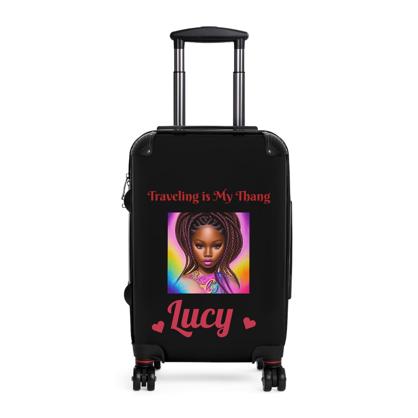 Travel Suitcase - "Traveling is My Thang" Design for Bold Adventurers