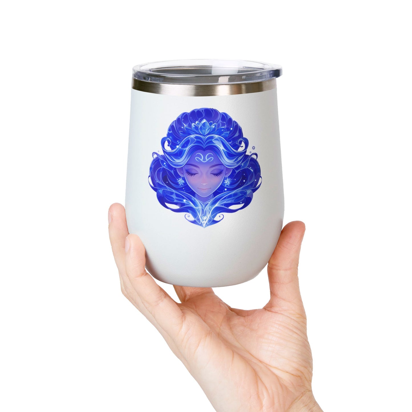 Custom Enchanting Goddess Wine Tumbler, 12oz | Magic Drinkware, Gift for Wine Lovers, Stylish Beverage Container, Unique Barware, Travel Mug