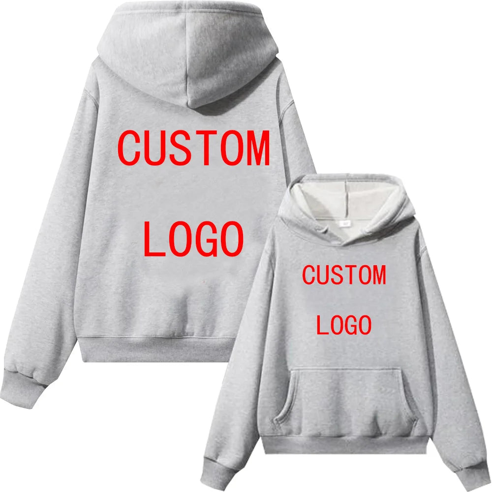 Men Women Hoodie Custom Logo Hoodie Sweatshirt Pullover Tops Streetwear
