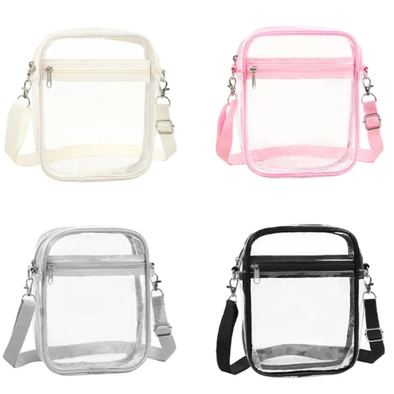 Women Bag Clear Shoulder Bag PVC Crossbody Bag Festival Bag Fashion Bag Stadium Approve Storage Bag