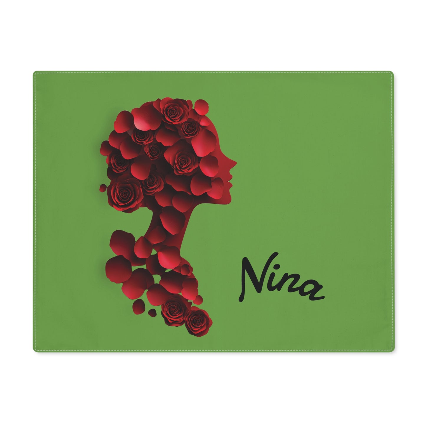 Personalized Floral Placemat, Elegant Table Decor, Custom Name Mat, Dinner Party Essential, Gift for Her, Mother’s Day Decor