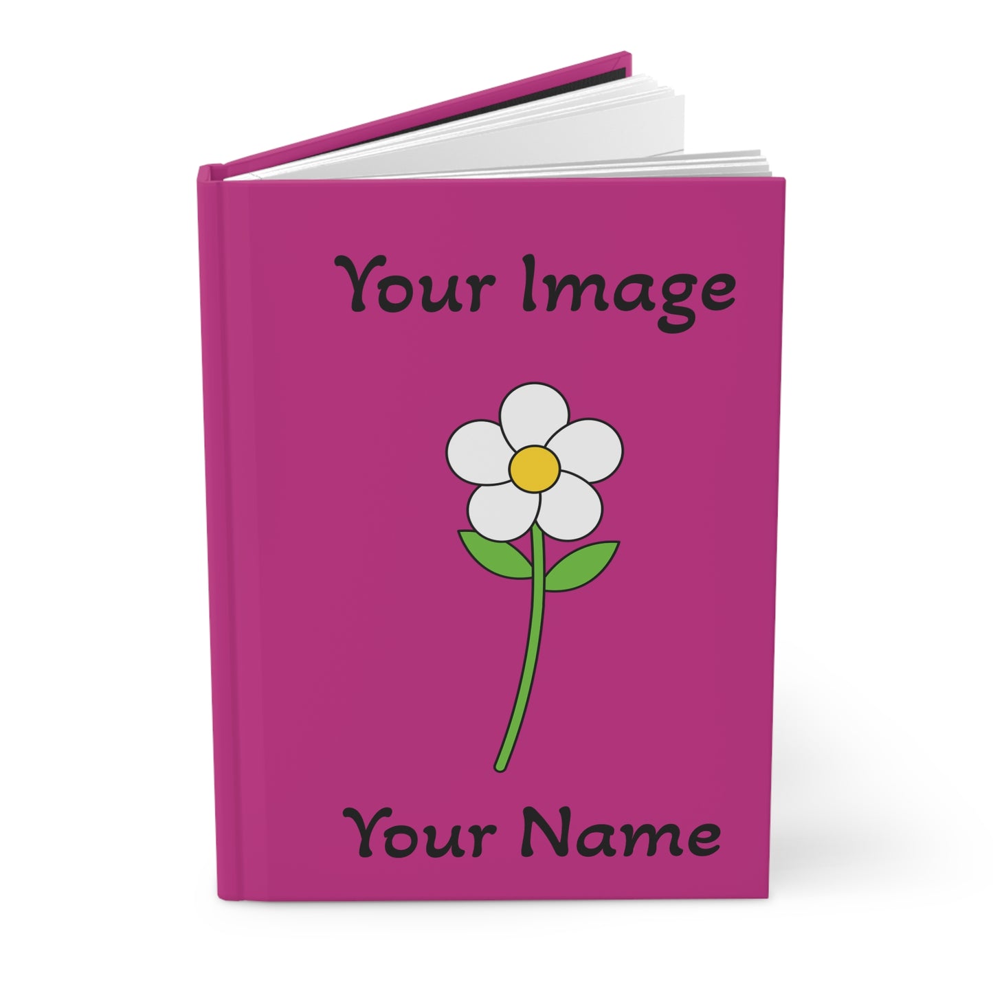 Personalized Floral Hardcover Journal - Custom Name & Image