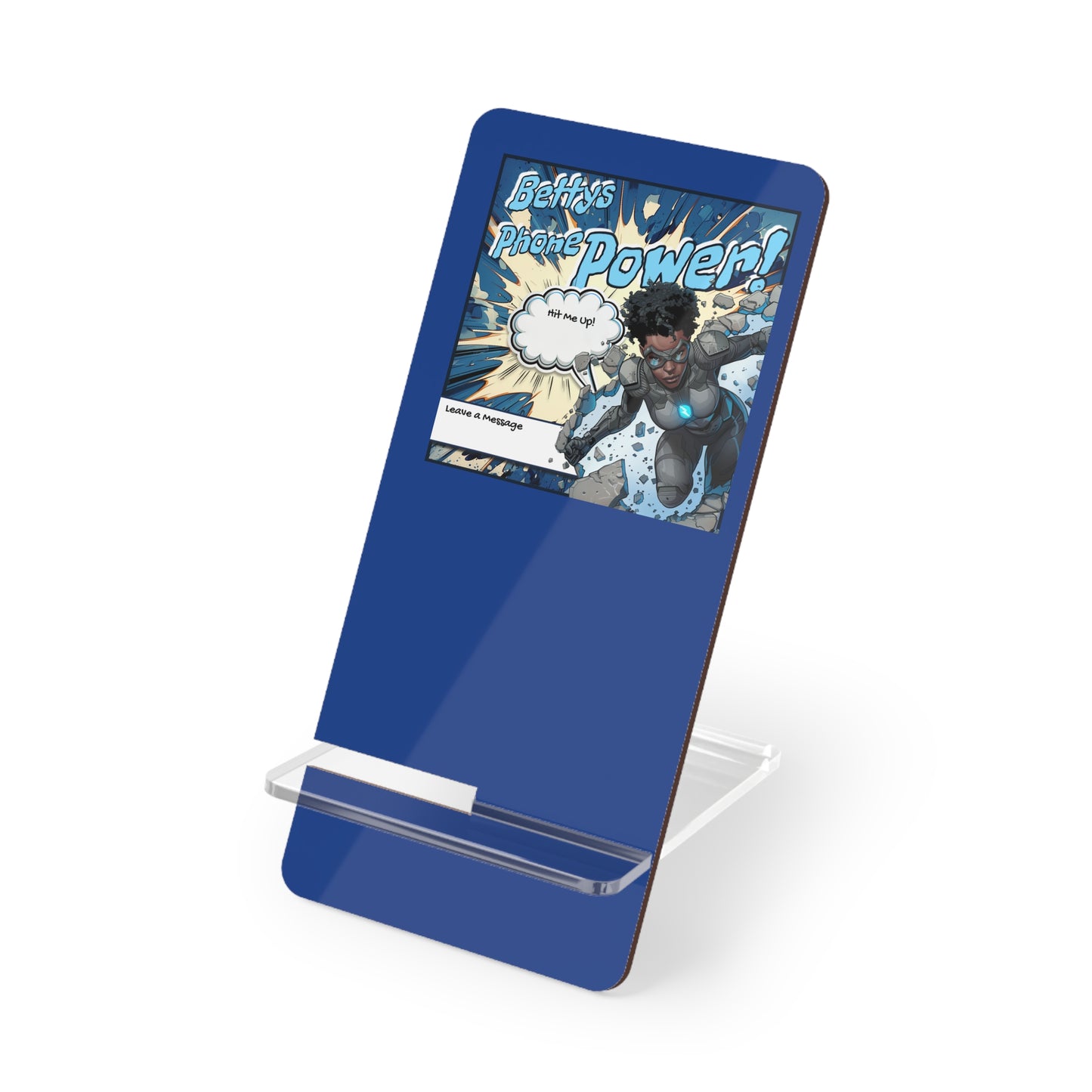 Custom Smartphone Display Stand, Comic Book Style Phone Holder, Desk Organizer, Great for Gifts, Home Office Decor, Personalized Phone Stand