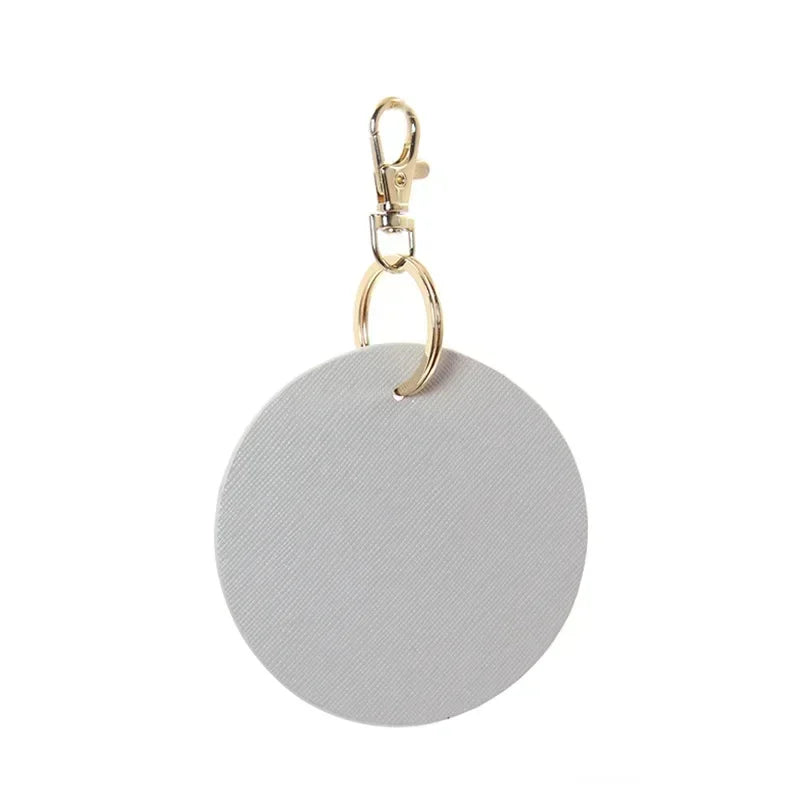 Custom Logo Round Leather Keychain
