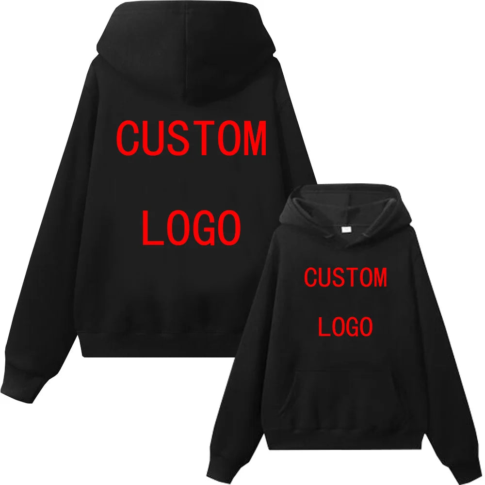 Men Women Hoodie Custom Logo Hoodie Sweatshirt Pullover Tops Streetwear