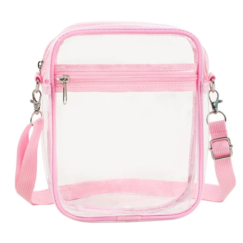 Women Bag Clear Shoulder Bag PVC Crossbody Bag Festival Bag Fashion Bag Stadium Approve Storage Bag