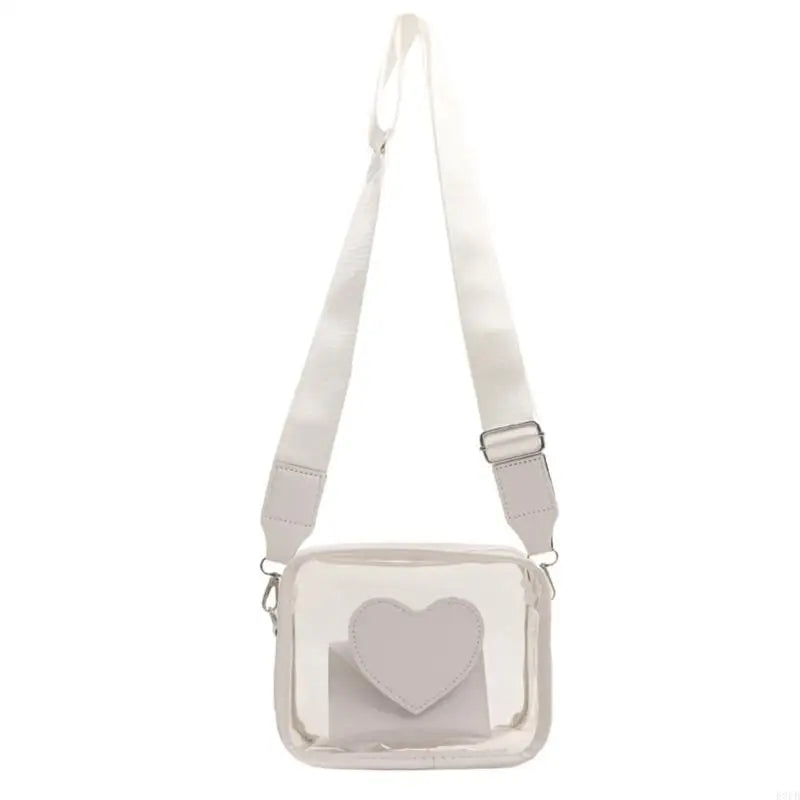 Transparent PVC Bag Clear Crossbody Purse Unique Shoulder Handbag Stadium Approve with PU Wallets Set for Multiple Uses