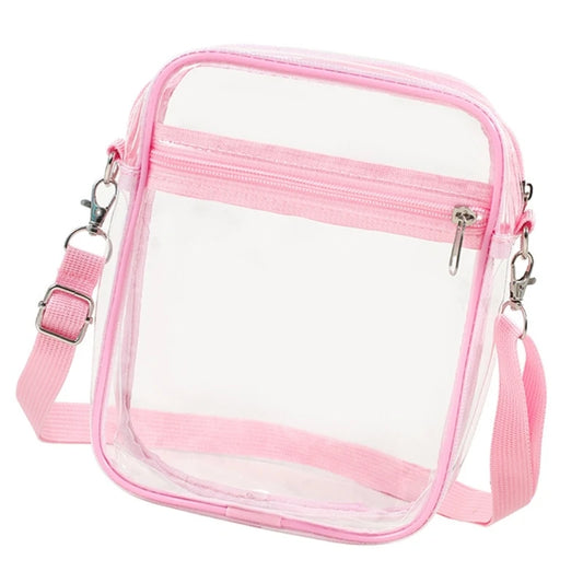 Women Bag Clear Shoulder Bag PVC Crossbody Bag Festival Bag Fashion Bag Stadium Approve Storage Bag