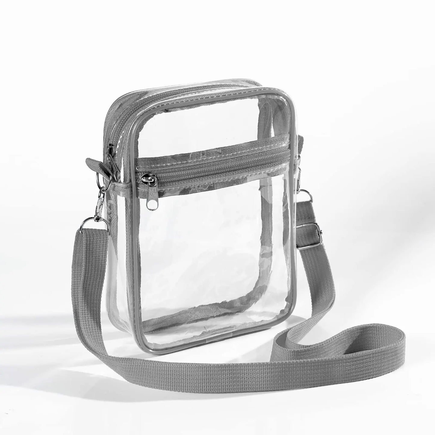Women Clear Shoulder Bag PVC Concert Transparent Purse Simple Crossbody Bag With Front Pocket Stadium Approved Casual Handbag
