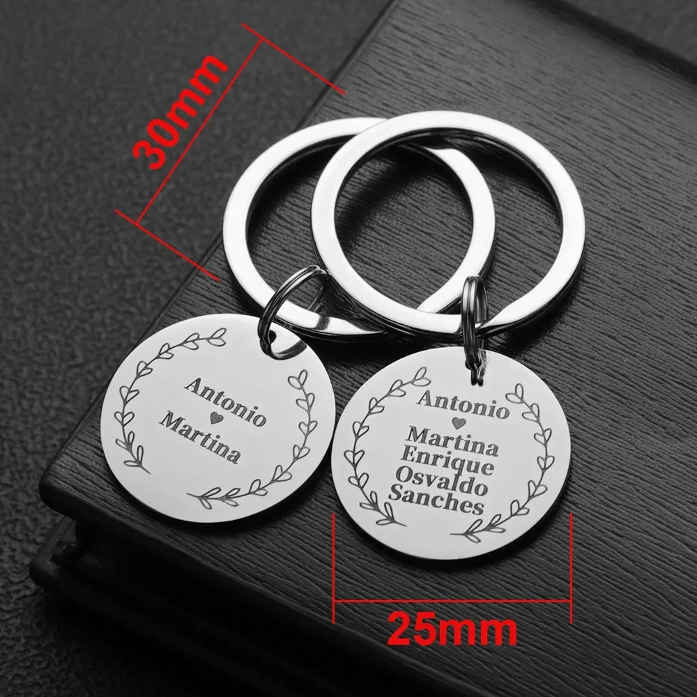 Personalized Name Keychain for Car Pendant Love Gifts