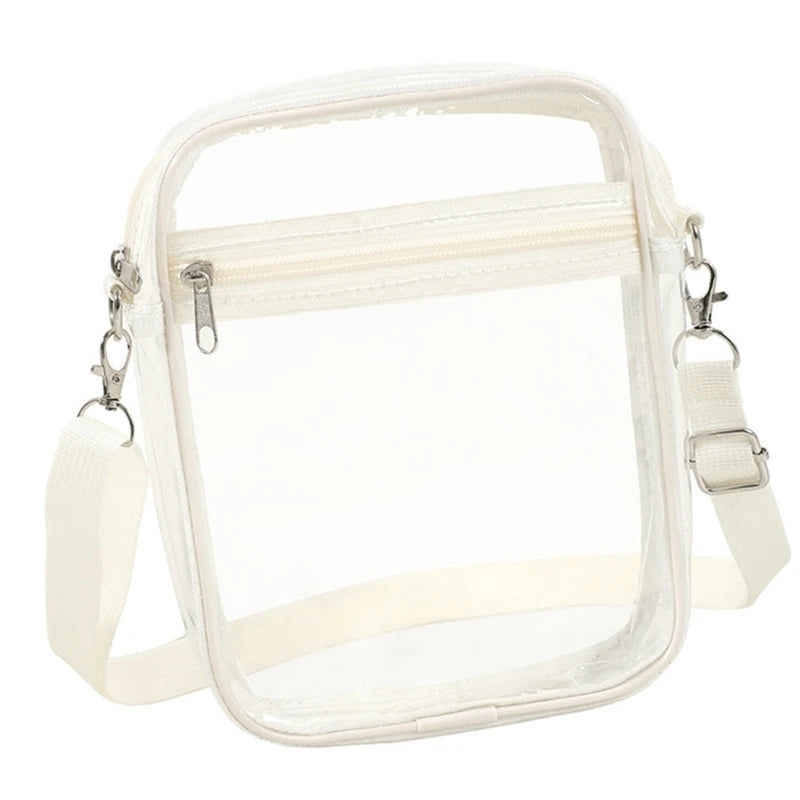Women Bag Clear Shoulder Bag PVC Crossbody Bag Festival Bag Fashion Bag Stadium Approve Storage Bag